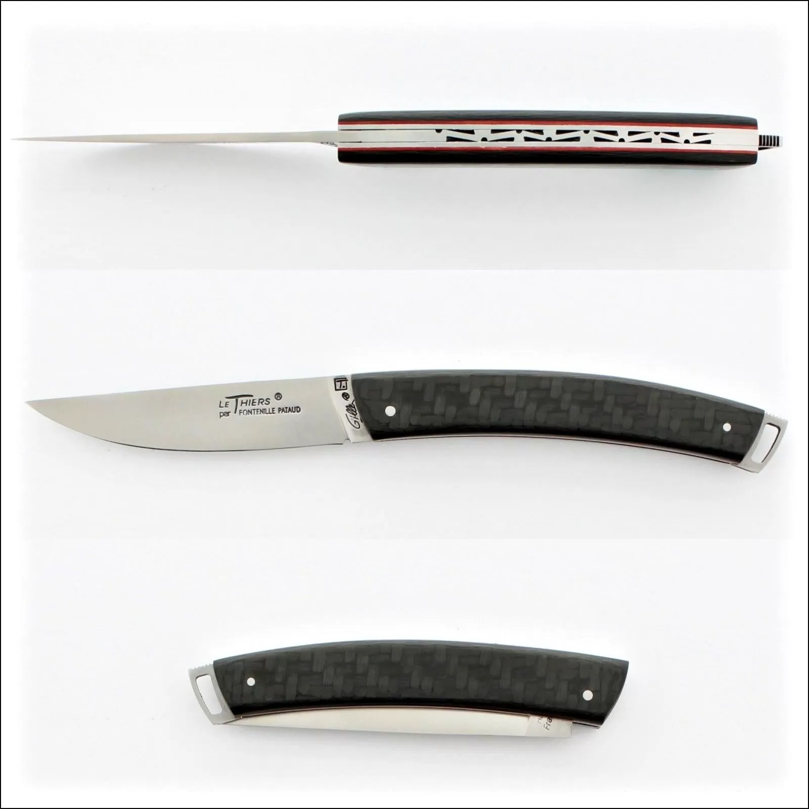 Le Thiers Nature 11 cm Pocket Knife Carbon Fiber