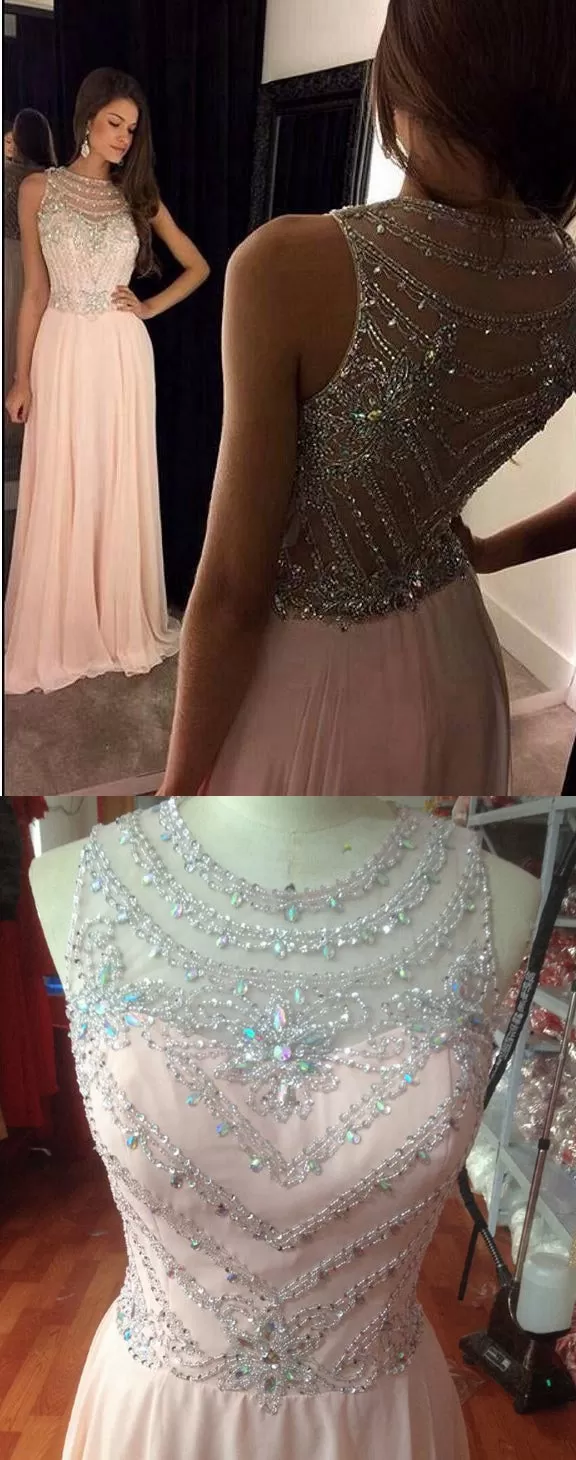 Light Pink Prom Dress Long, Evening Dress ,Winter Formal Dress, Pageant Dance Dresses, Graduation School Party Gown, PC0322