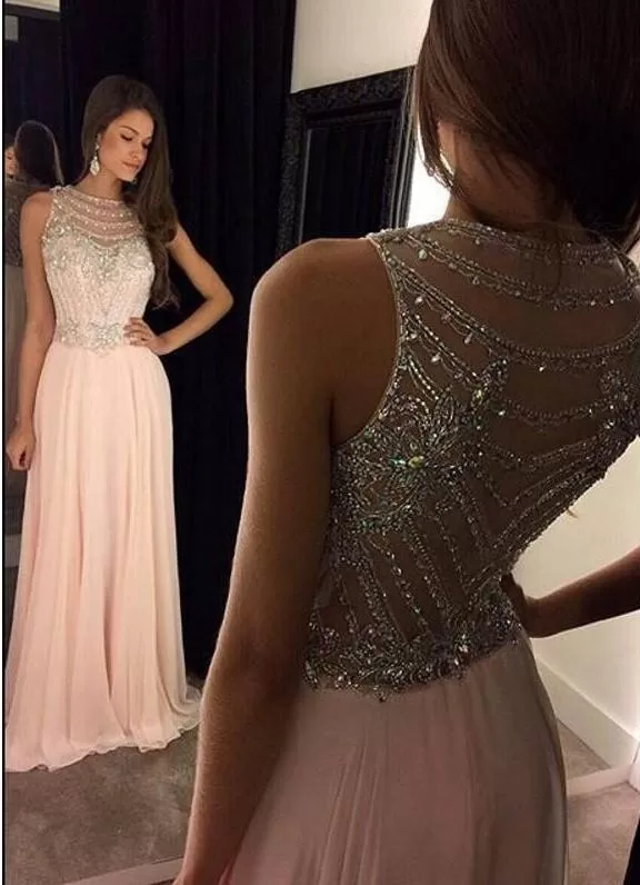 Light Pink Prom Dress Long, Evening Dress ,Winter Formal Dress, Pageant Dance Dresses, Graduation School Party Gown, PC0322