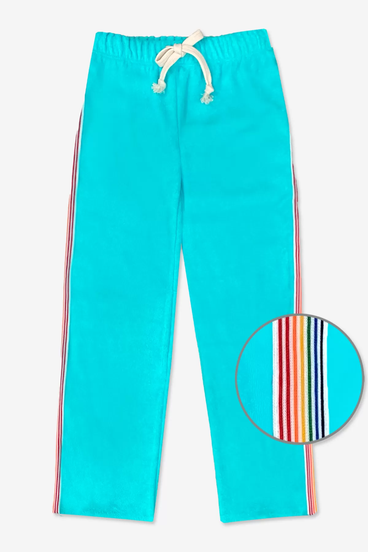 Loop Terry Beach Pant - Aqua Rainbow Stripe