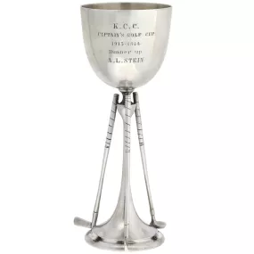 MAPPIN & WEBB Edwardian Sterling "Captain's Golf Cup" Runner Up Trophy