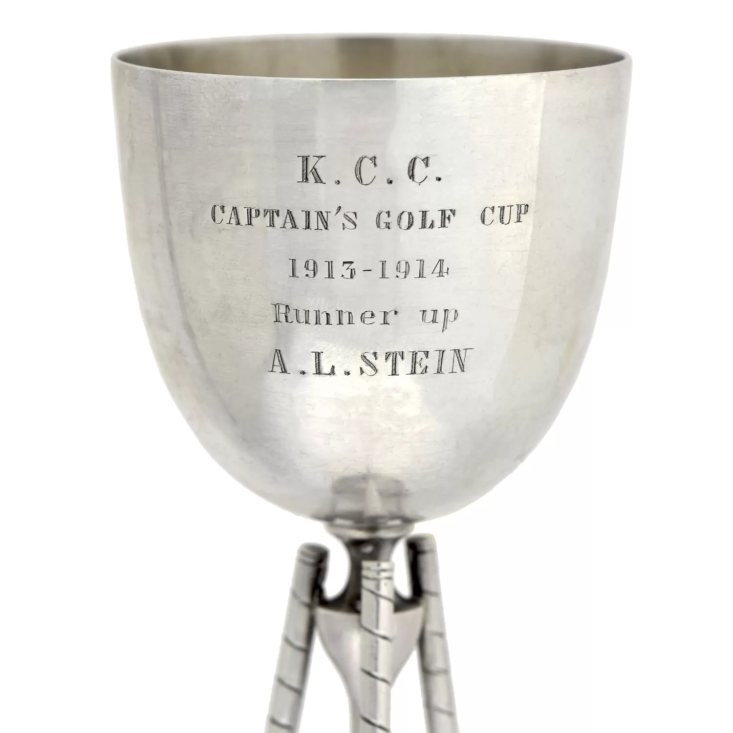 MAPPIN & WEBB Edwardian Sterling "Captain's Golf Cup" Runner Up Trophy