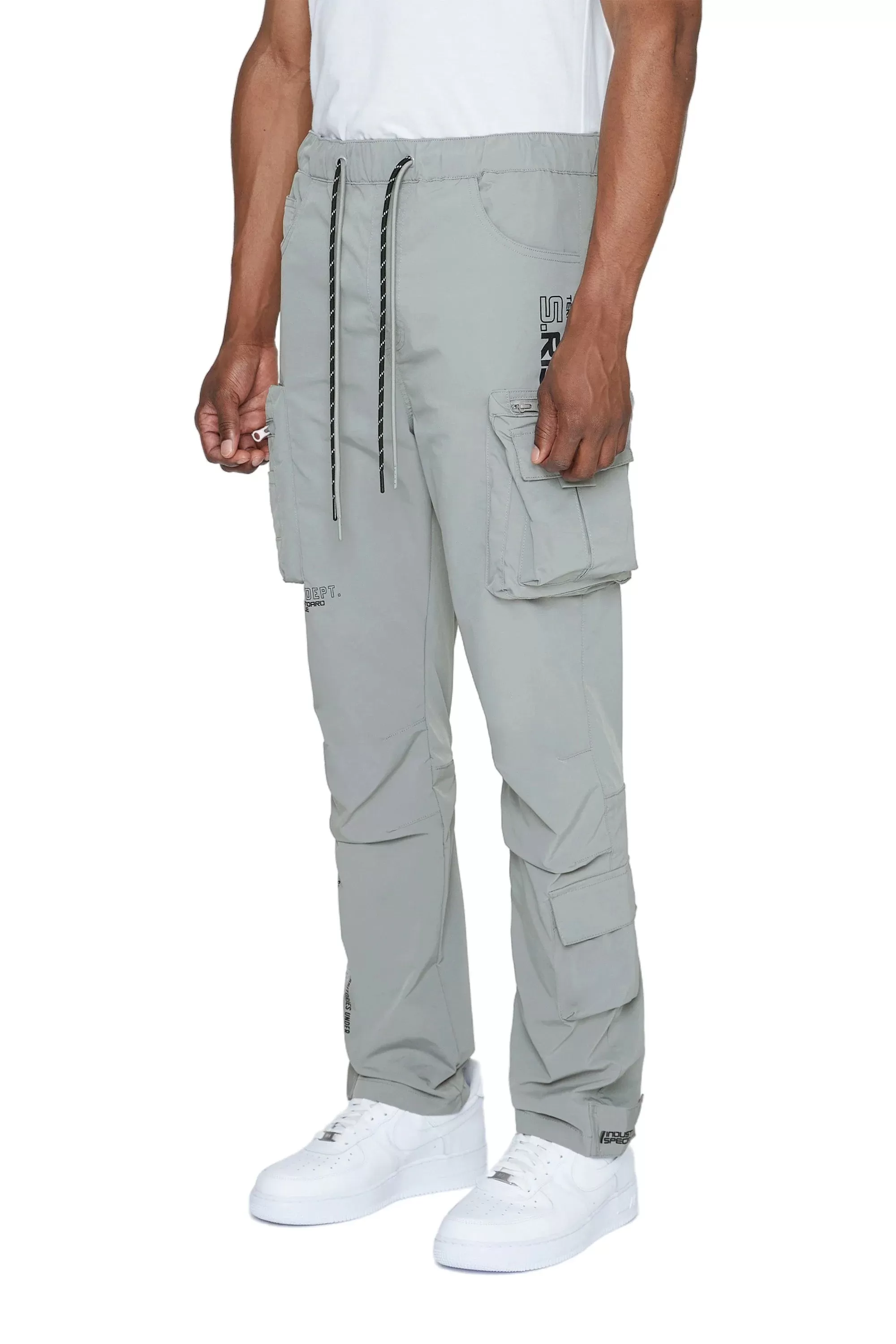 Men's Nylon Print Cargo Pants