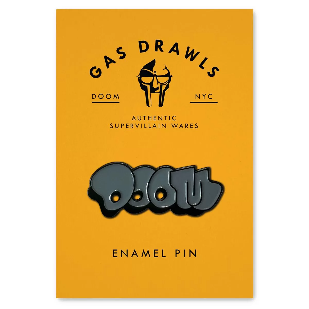 MF DOOM - THROW ENAMEL PIN (BLACK & GRAY)