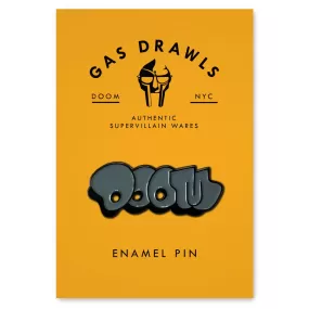 MF DOOM - THROW ENAMEL PIN (BLACK & GRAY)