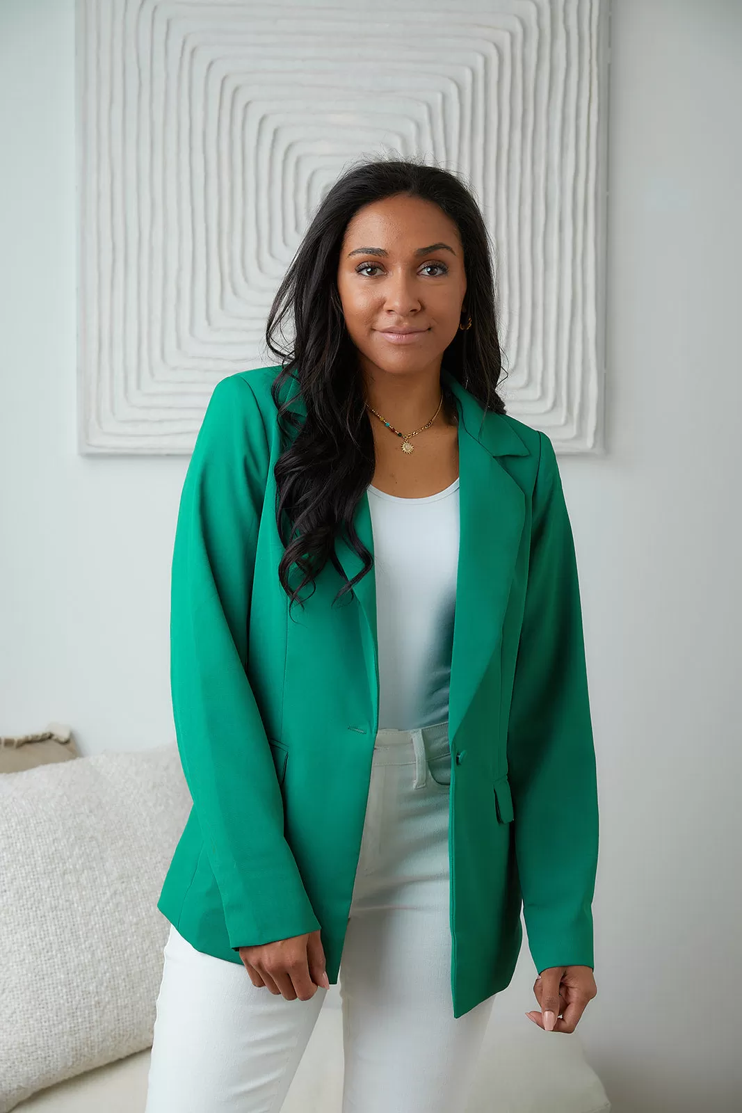 Money Green Business Blazer