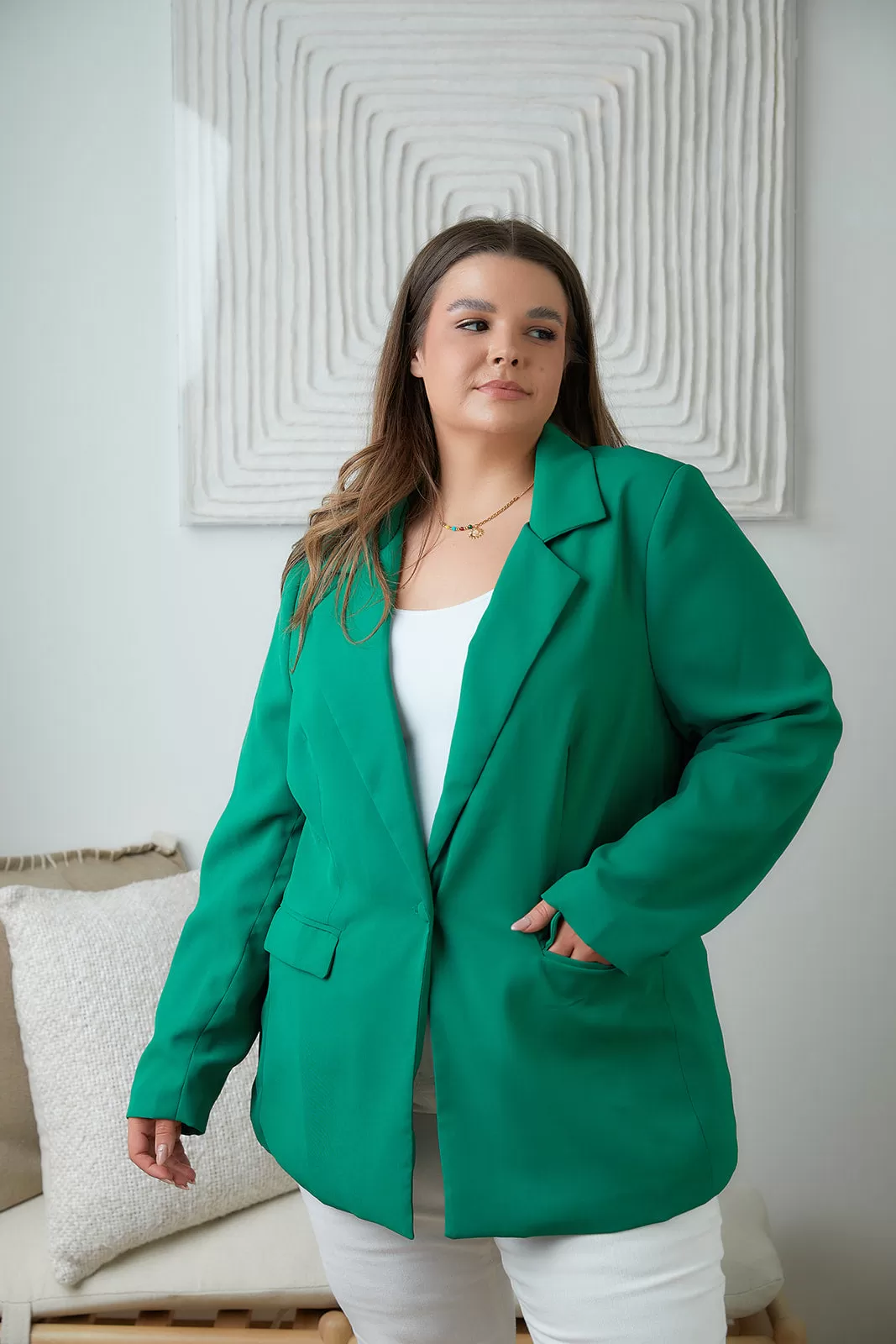 Money Green Business Blazer