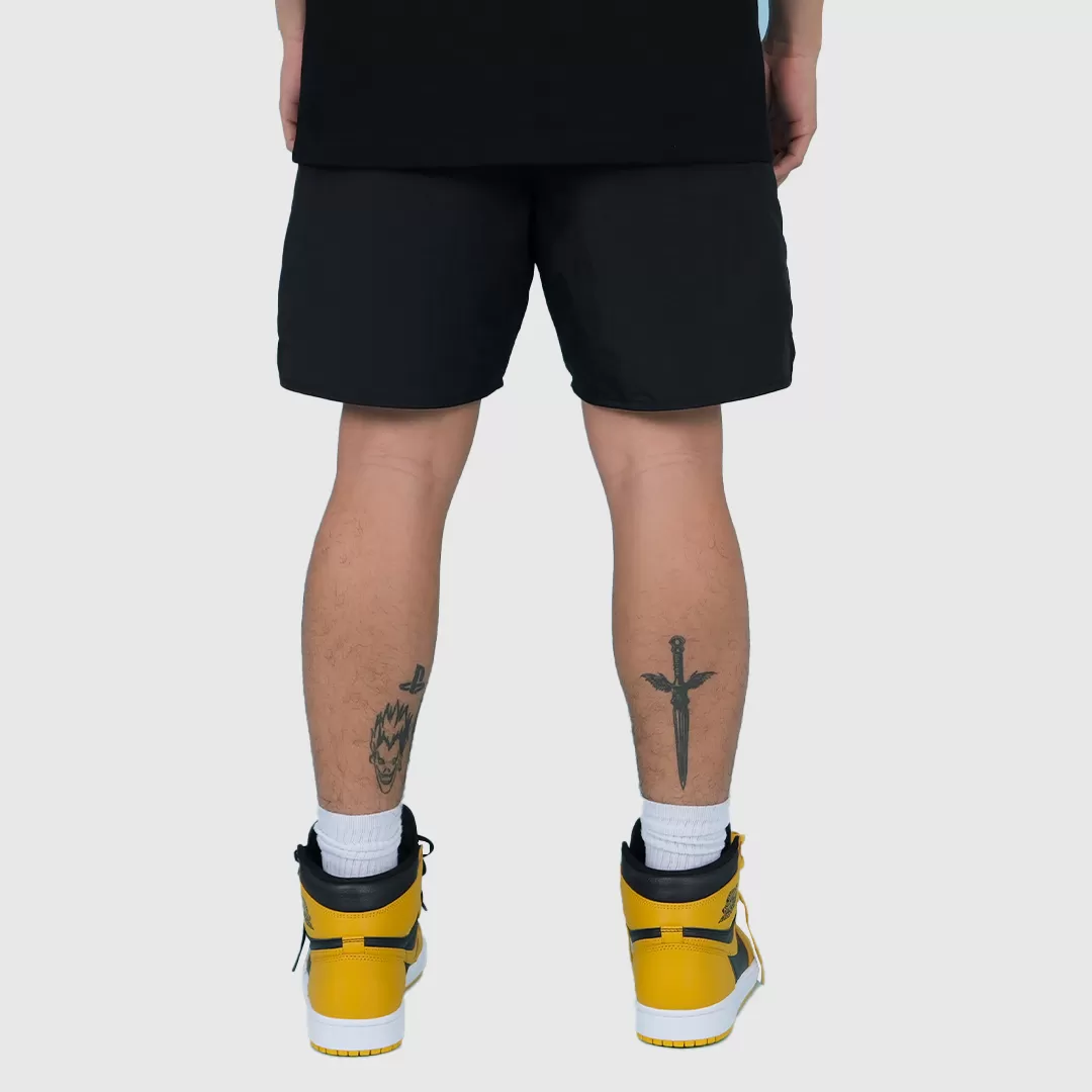 MONOGRAM NYLON SHORTS BLACK/YELLOW