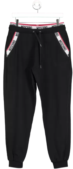 Moschino Beauty Black Logo Tape Joggers UK S