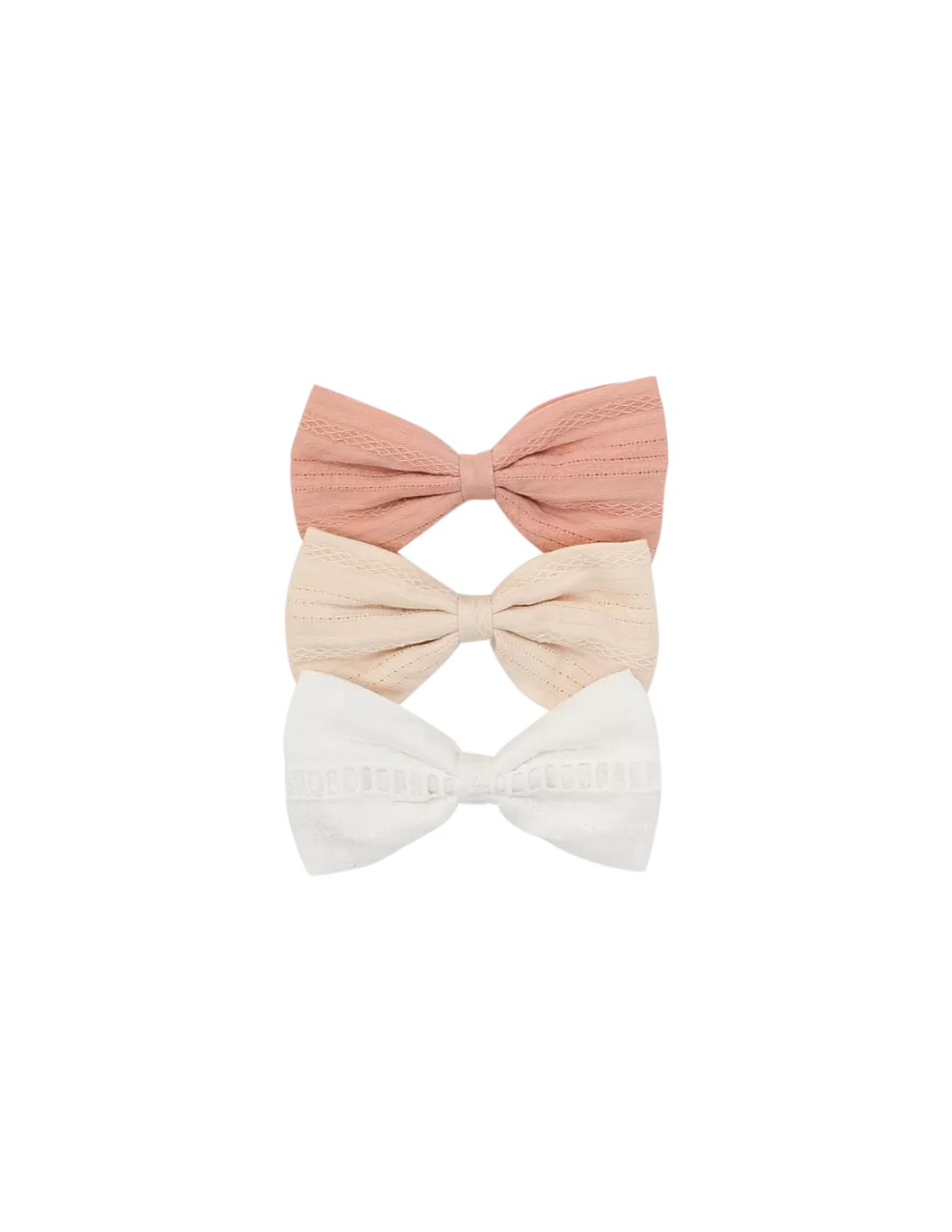 Nova Textured Cotton Bow - White