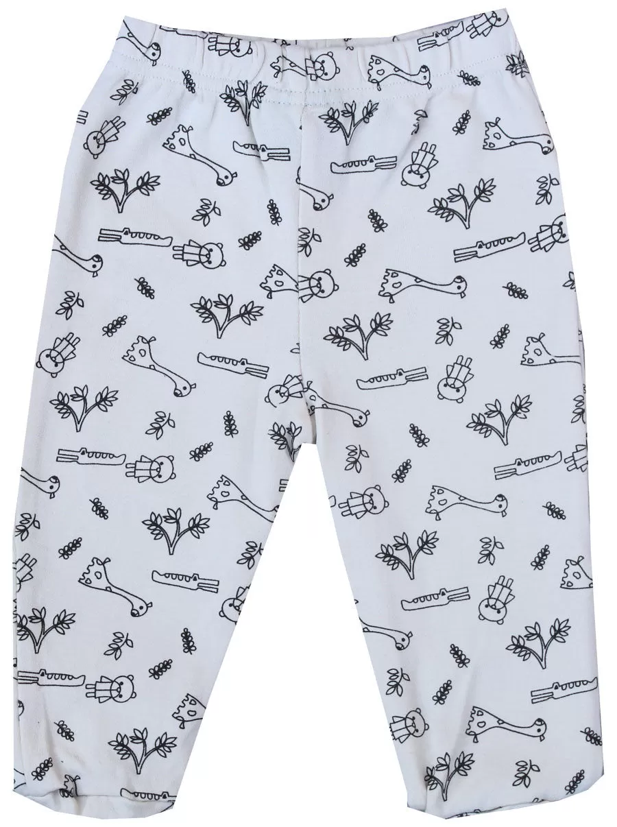 Organic Cotton Baby Pants Footed GOTS Certified Unisex Clothing (Natural)