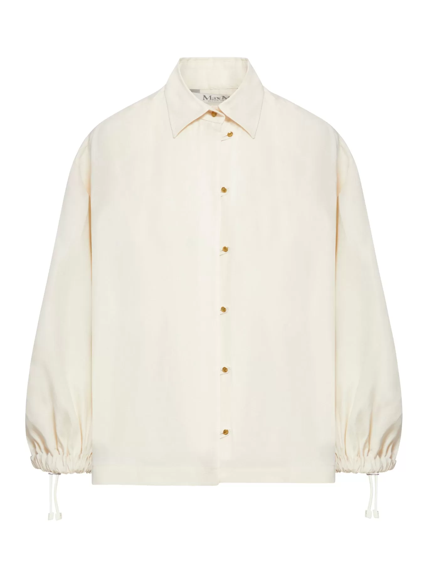 Oversized shirt in linen and silk