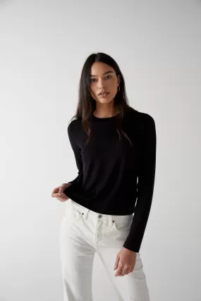 PACIFICA LONG SLEEVE TEE (BLACK) - VELVET