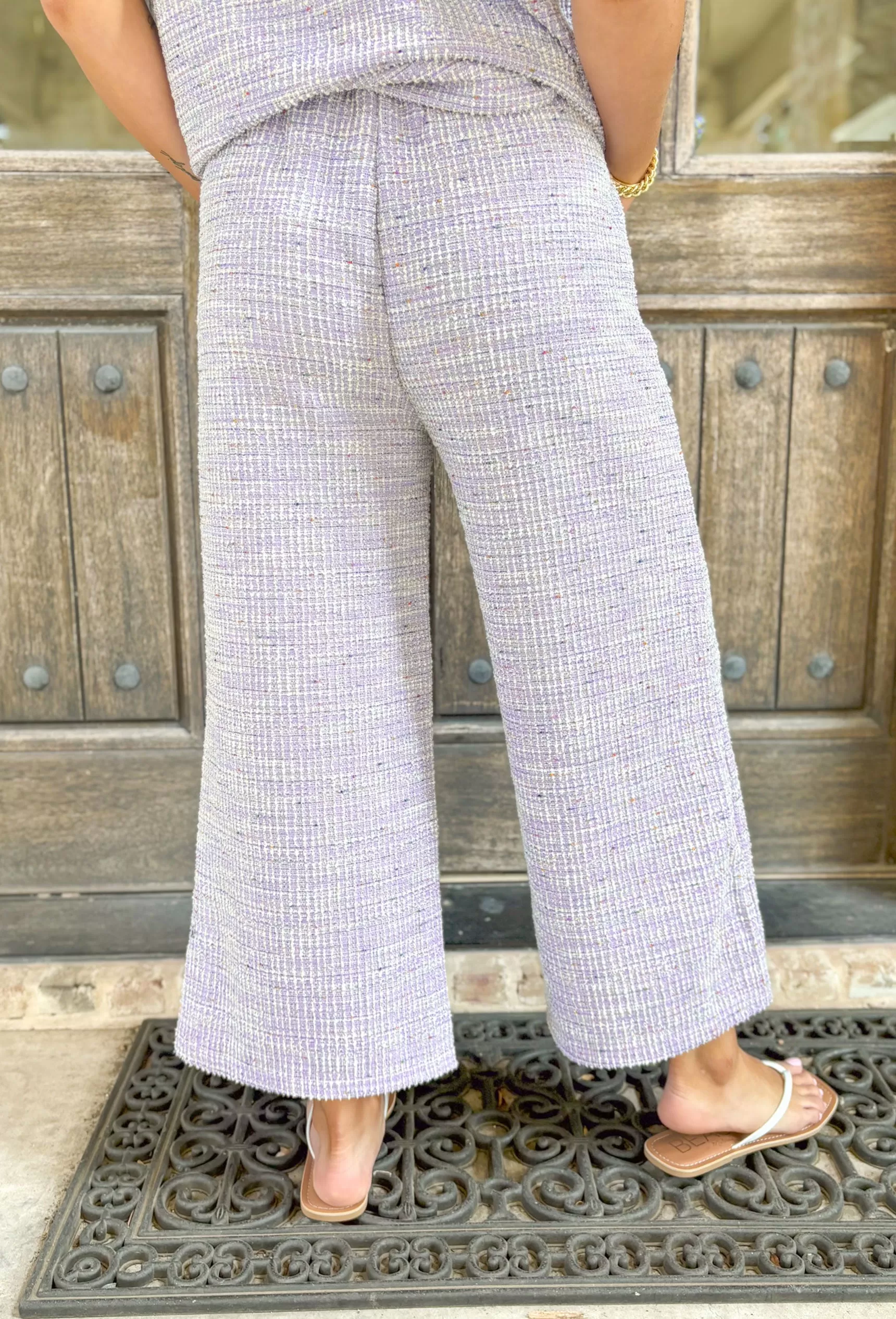 Paris Mornings Tweed Wide Leg Pants