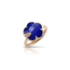 Pasquale Bruni - Petit Joli - Ring with Rock Crystal, Lapis Lazuli, and Diamonds, 18k Rose Gold