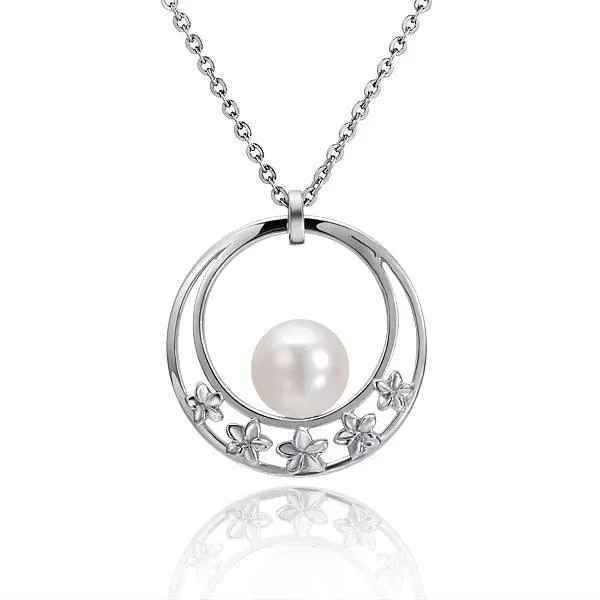 Pearl Flower Basket Pendant