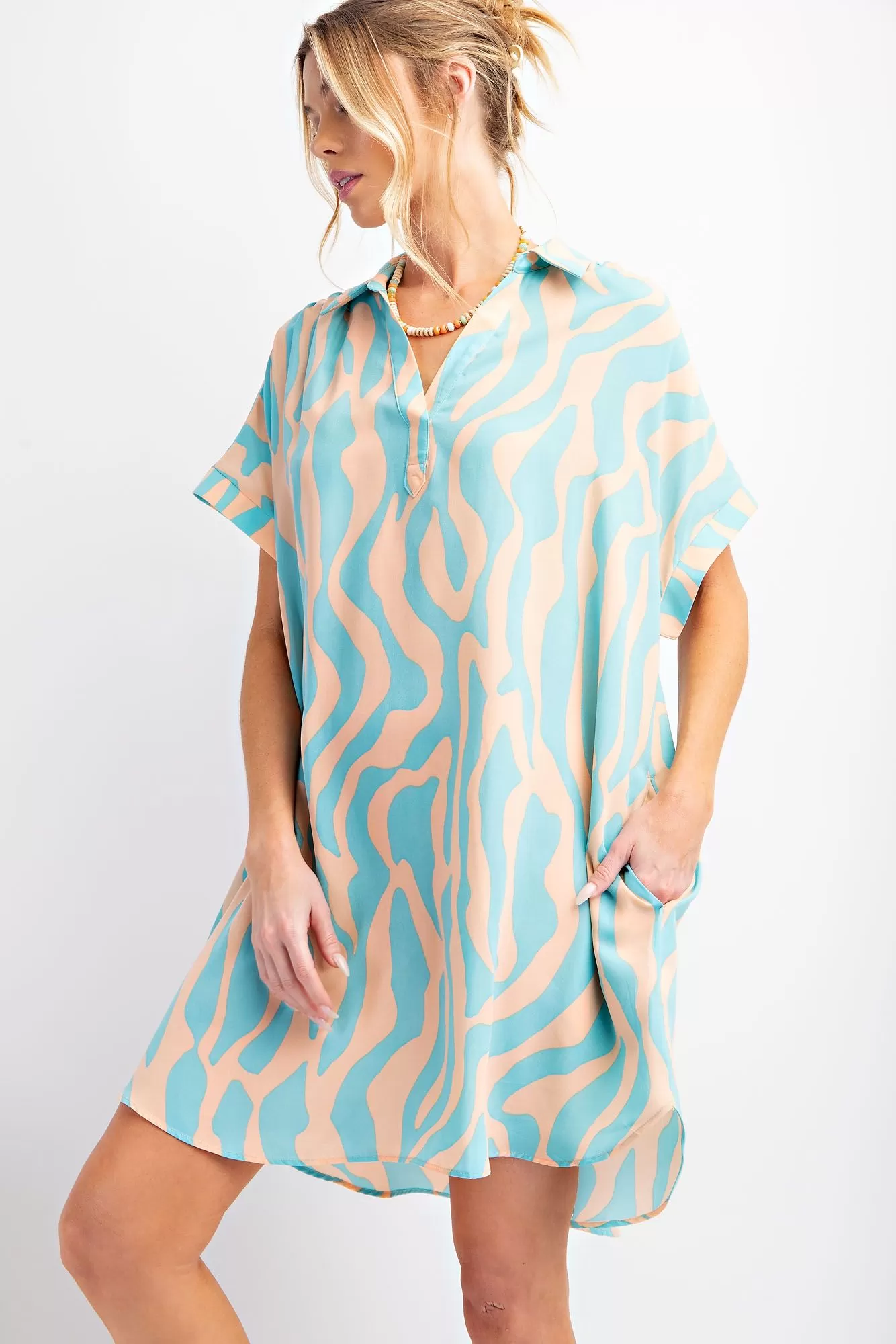 Printed In Abstract Dress