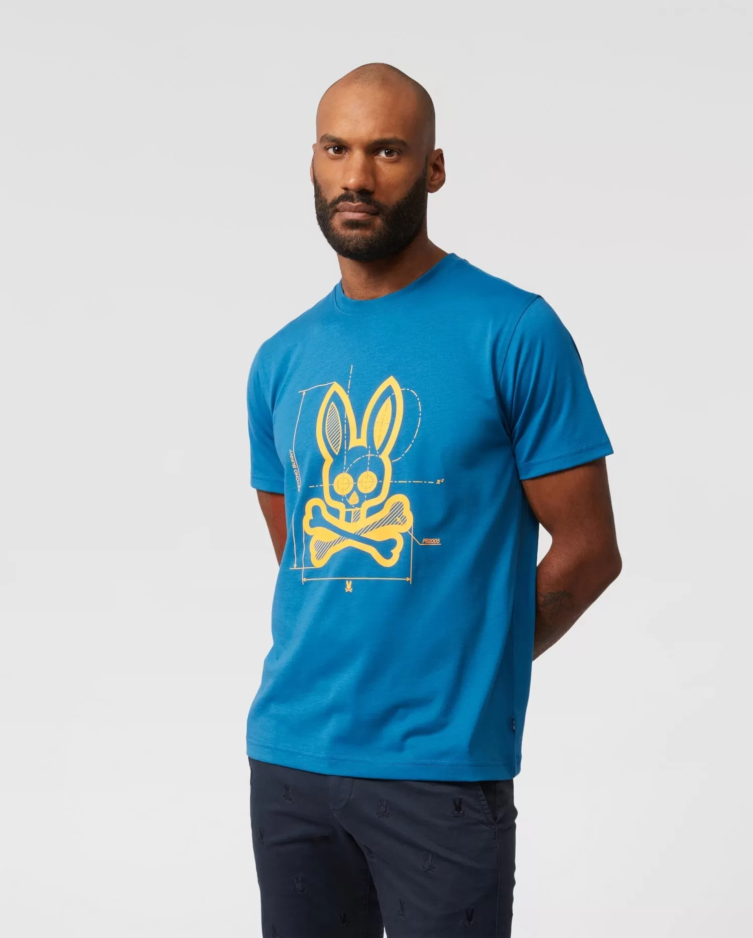 Psycho Bunny Depoe Graphic Tee - Aagean Sea