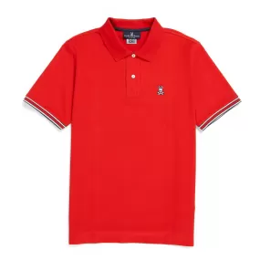 Psycho Bunny Mens Nassau Polo - Red Spice