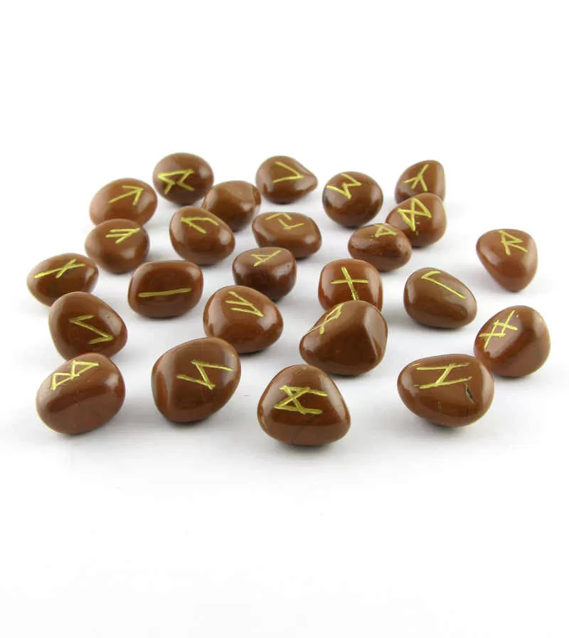 Red Jasper Runes Set