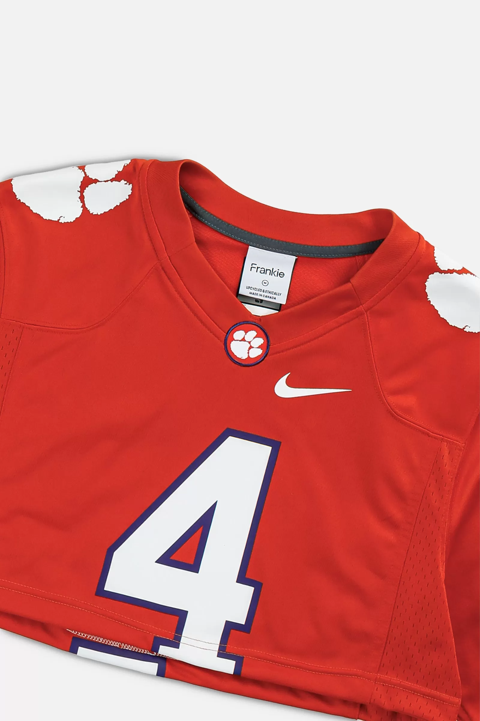 Rework Crop Clemson Tigers Football Jersey - M