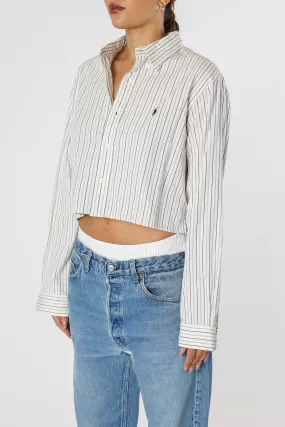 Rework Oxford Crop Shirt - M