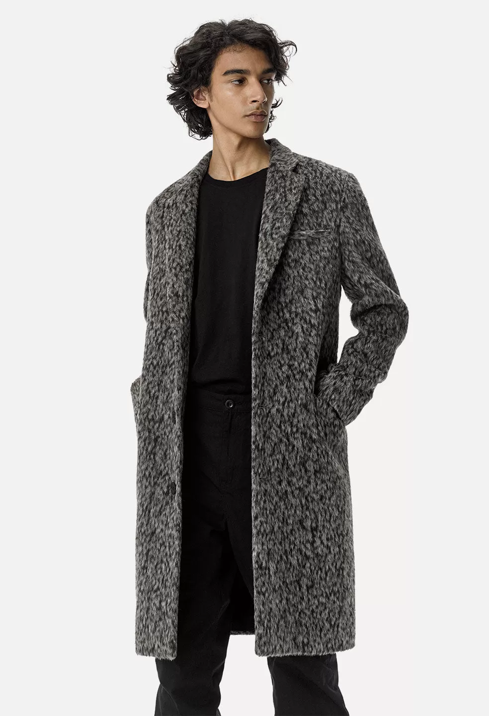 Scarlet Overcoat / Alpaca Jacquard