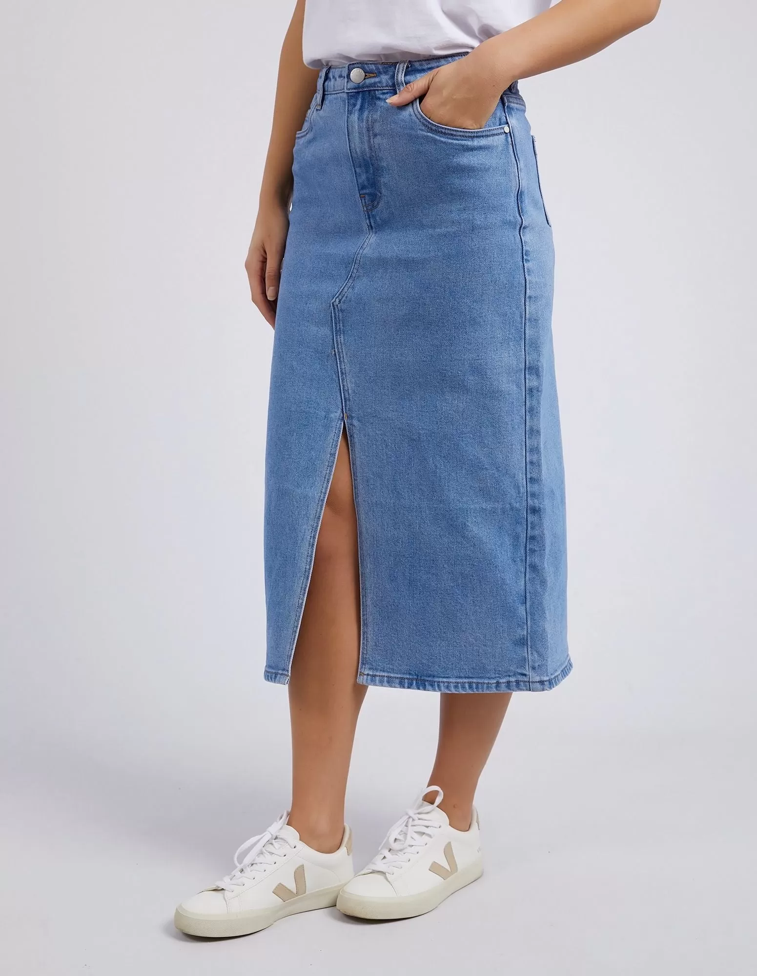 Scout Midi Skirt (Mid Blue)