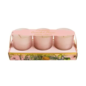 Set Of Three Oriental Flower Scent Candles