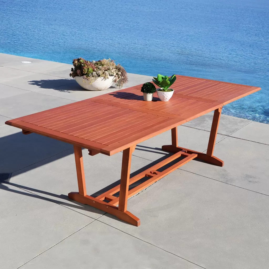 Sienna Brown Extendable Dining Table