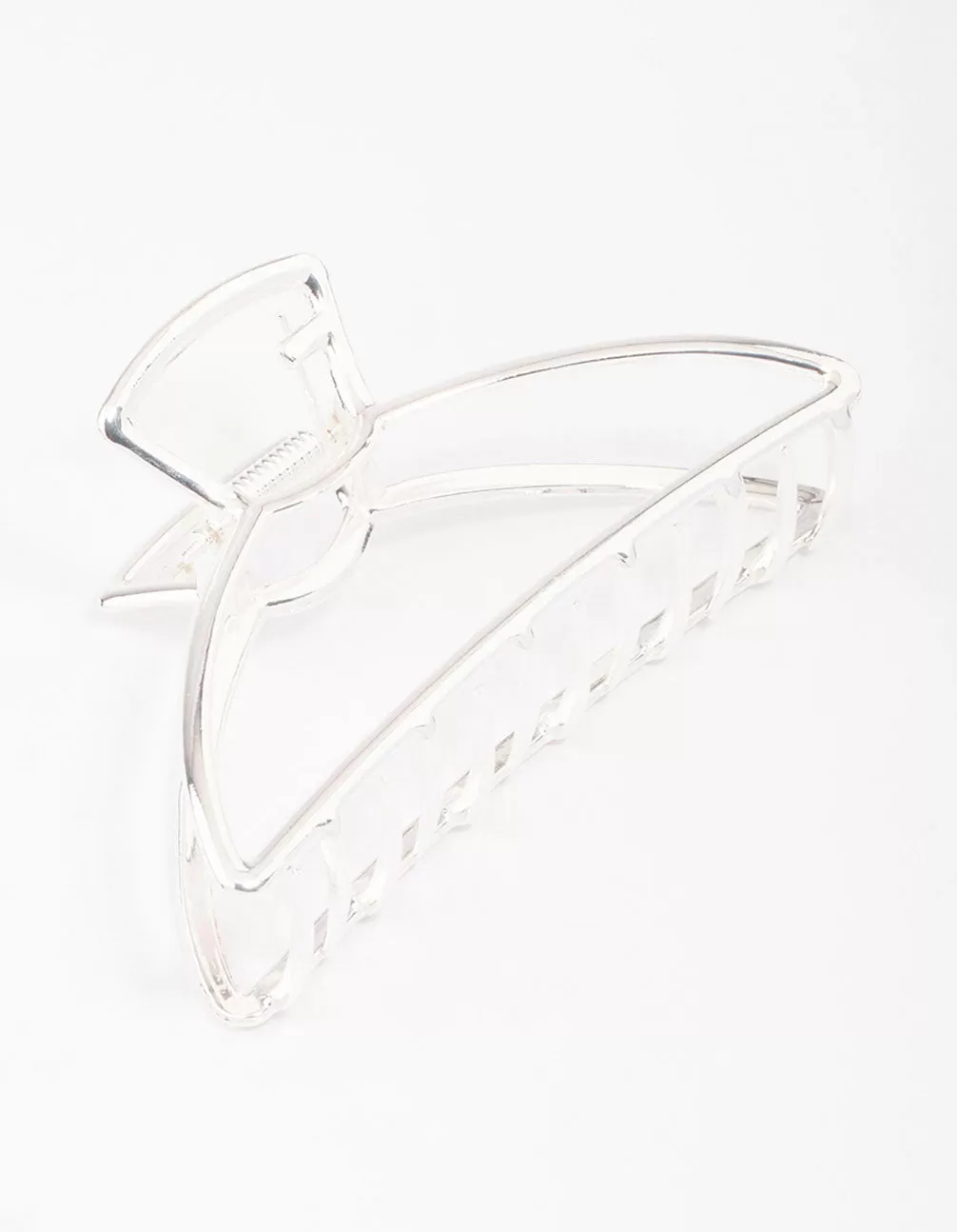 Silver Large Outline Hair Claw Clip