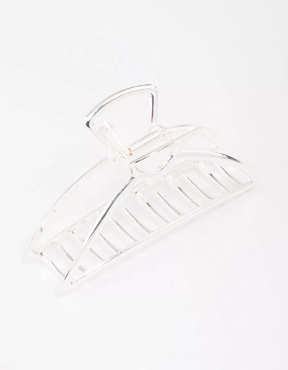 Silver Large Outline Hair Claw Clip