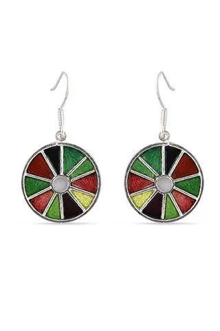 Silver - Sundial Earrings