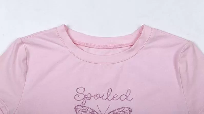 Spoiled Butterfly Pink Tee