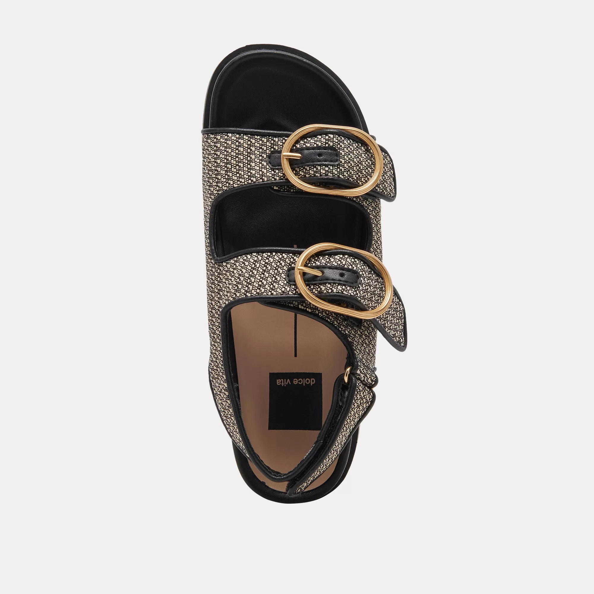 STARLA SANDALS BLACK MULTI WOVEN