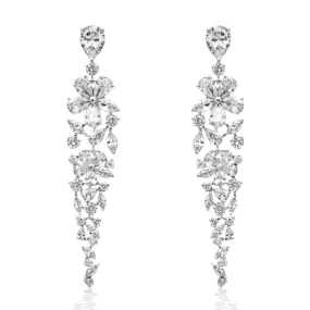 Statement Flower CZ Earrings