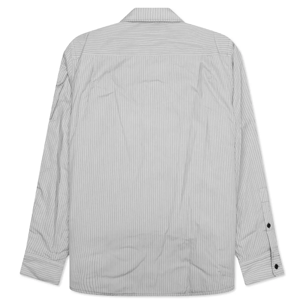 Stripe Button Up - Black/White/Grey