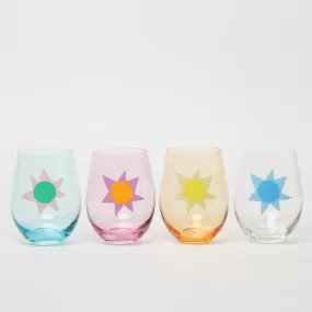 Sunnylife Stemless Glass Tumblers Utopia Multi