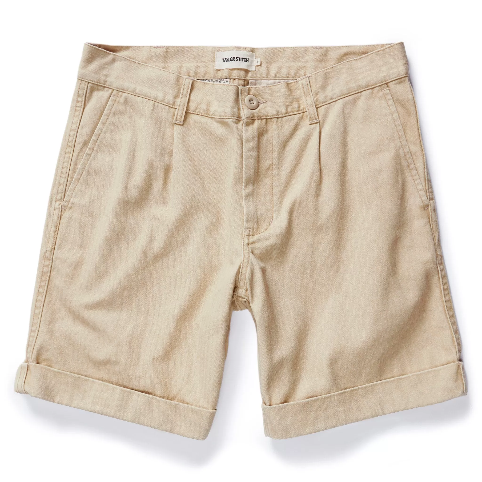 The Matlow Short in Dune Washed Herringbone