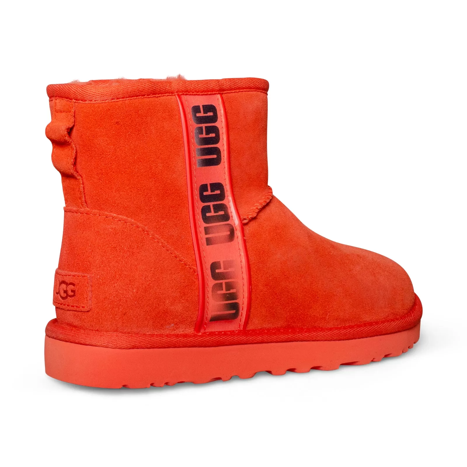 UGG Classic Mini Side Logo II Hazard Orange Boots - Women's