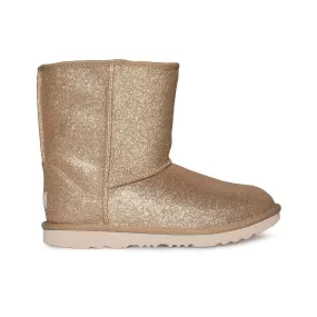 UGG Classic Short II Glitter Gold Boots - Youth