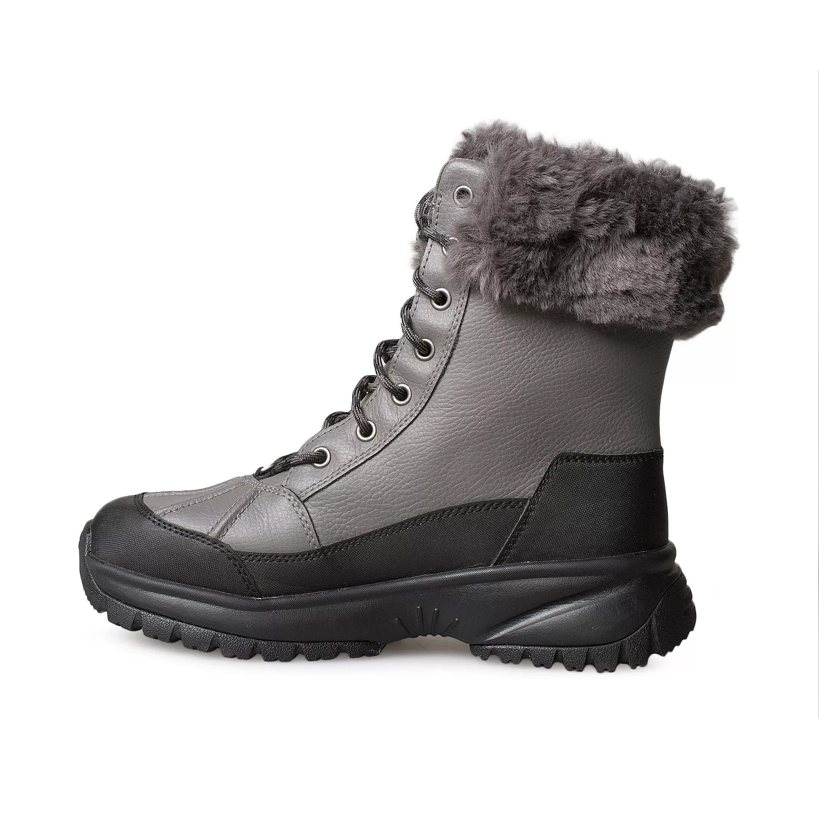 UGG Yose Fluff Dark Grey Boots - Women's