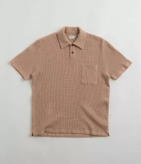 Universal Works Newlyn Short Sleeve Polo Shirt - Summer Oak