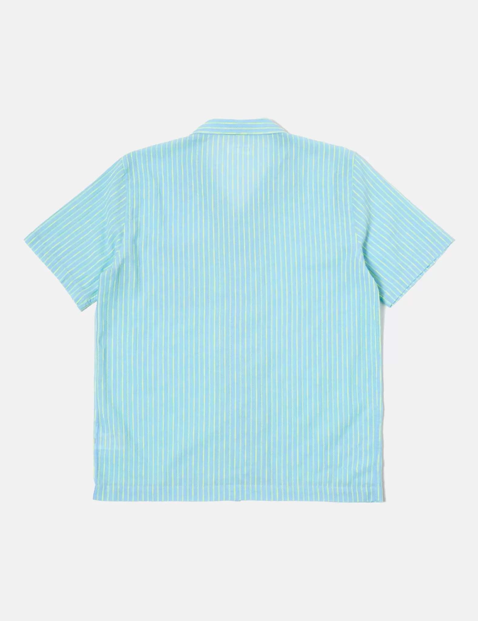 Universal Works Road Fluro Shirt - Sky Blue/Green