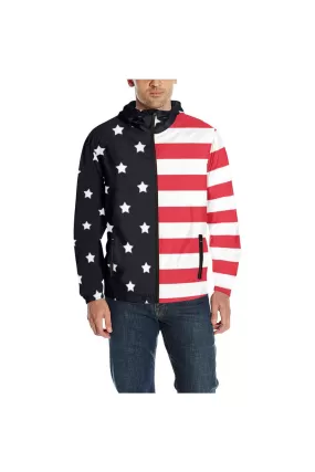 USA Stars & Stripes Quilted Windbreaker for Men