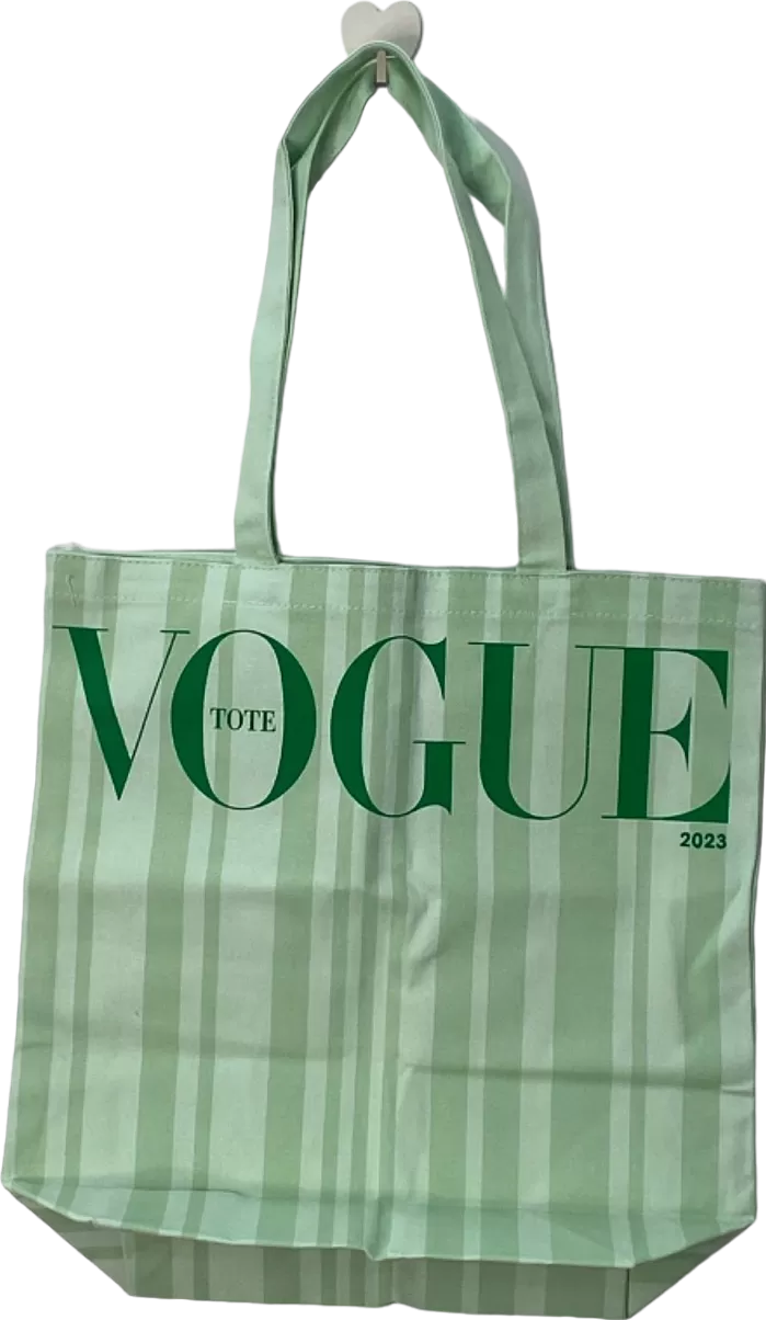 Vogue Green Stripe Tote Bag