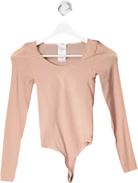 Wolford Nude Long Sleeve String Bodysuit - Rose Tan UK S