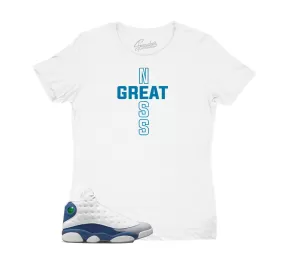 Womens - French Blue 13 Greatness Cross Shirt